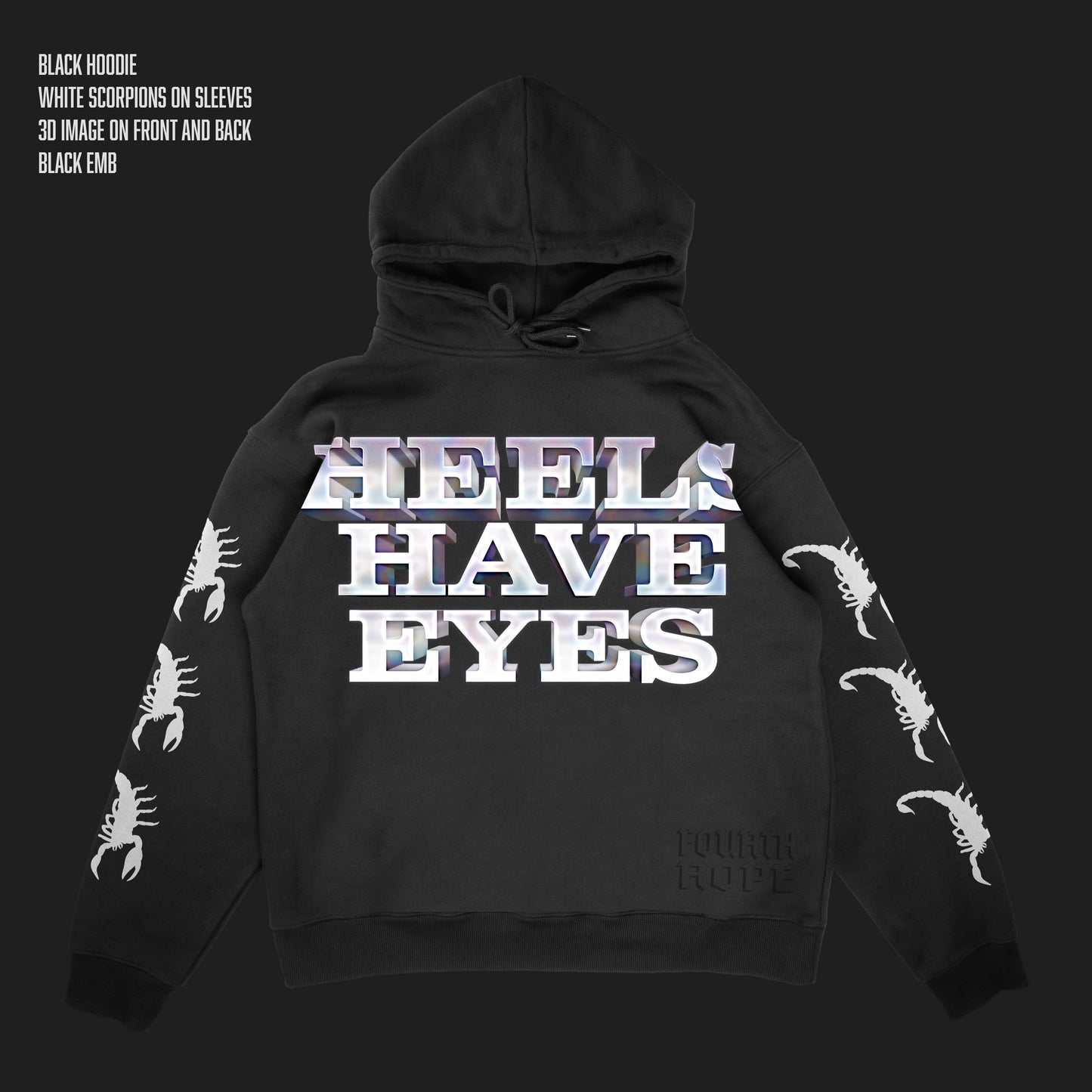 HEELS HAVE EYES 1YR ANNIVERSARY 3D HOODIE 🔥🔥🔥 NOT OVERSIZED